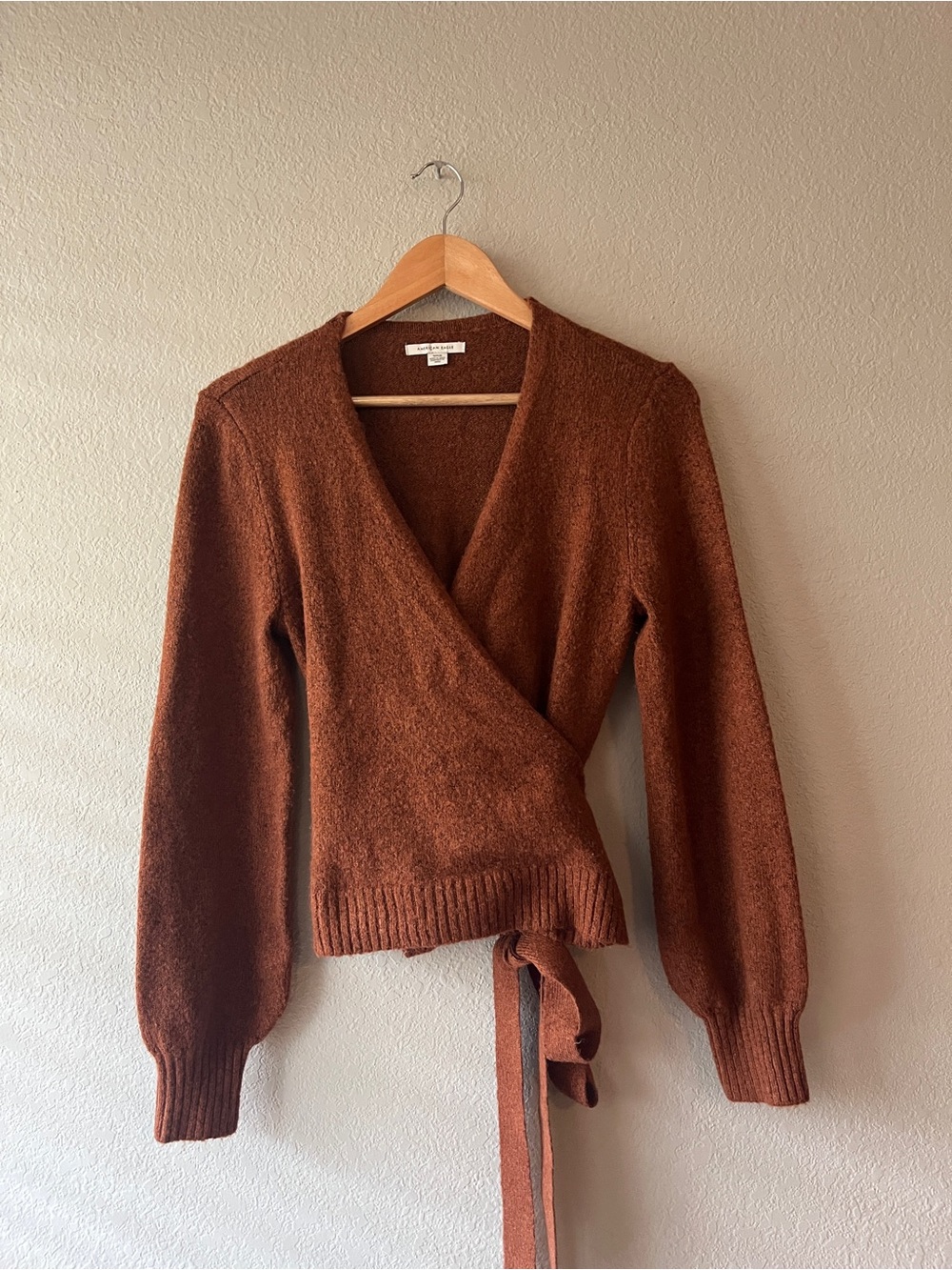 American Eagle Outfitters Rust Wrap Cardigan